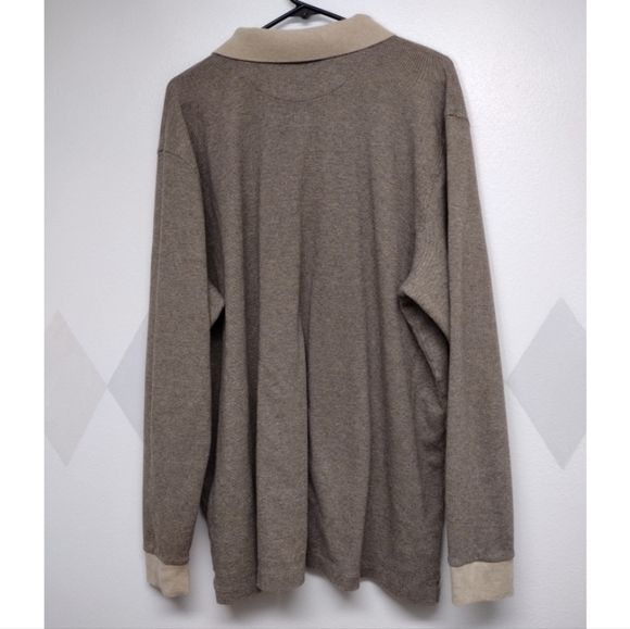 Lands' End pima cotton men's long sleeve polo - Picture 2 of 10